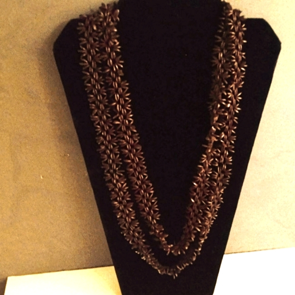 Hawaiian apple seed necklace